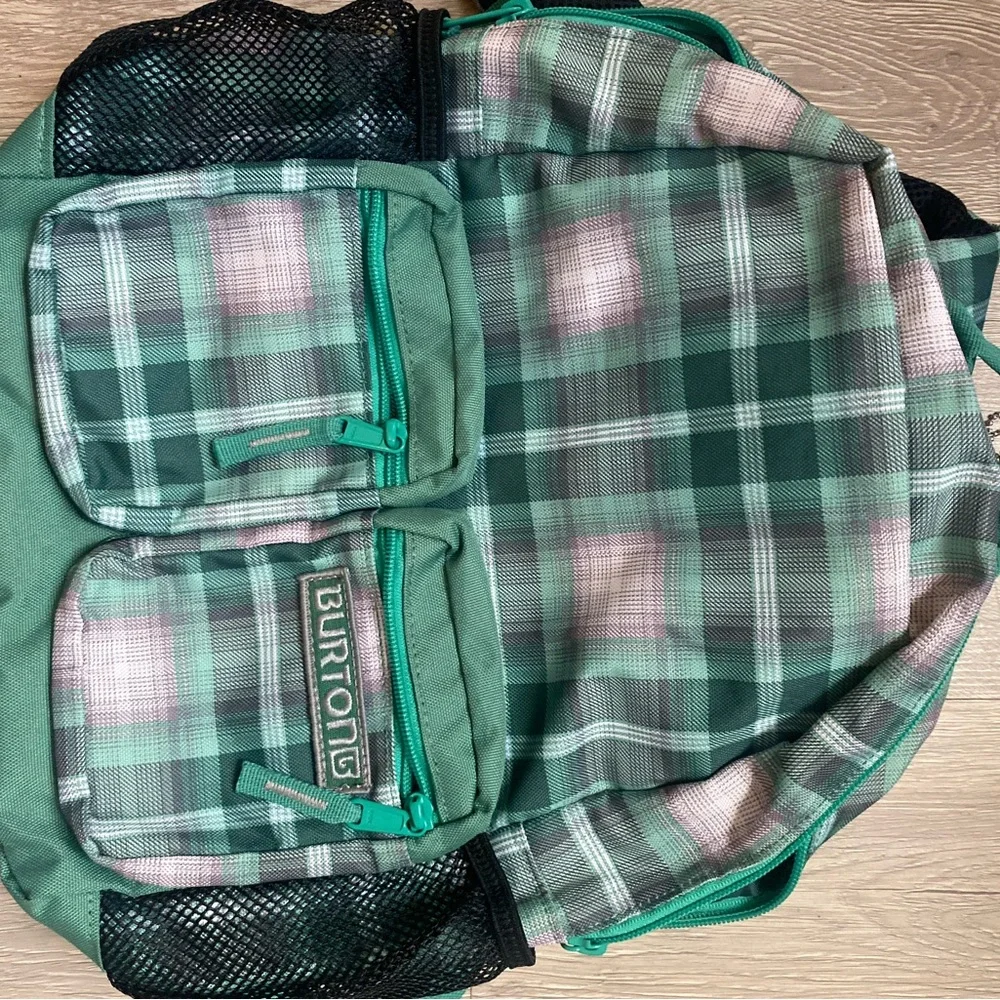 Burton Teal Checkered Backpack - Picture 2 of 4